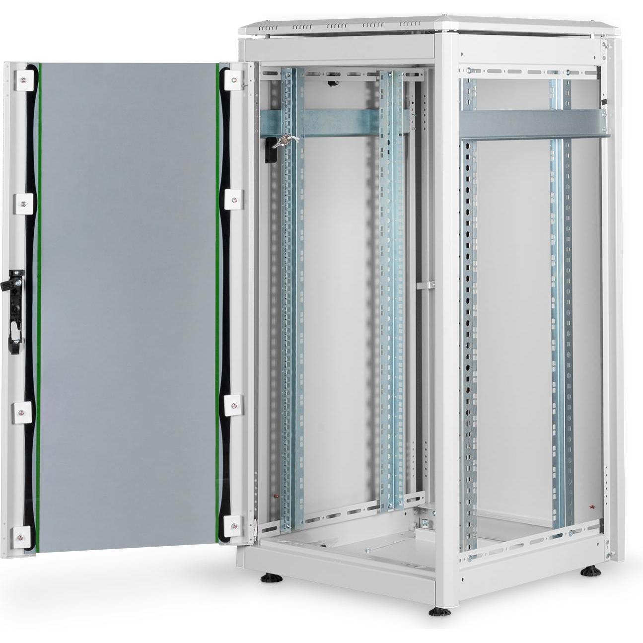 Thumbnail - Digitus DN-19 22U-6/6-1 Netzwerkschrank (22 HE, 19 Zoll Rack), Serverschrank, Grau