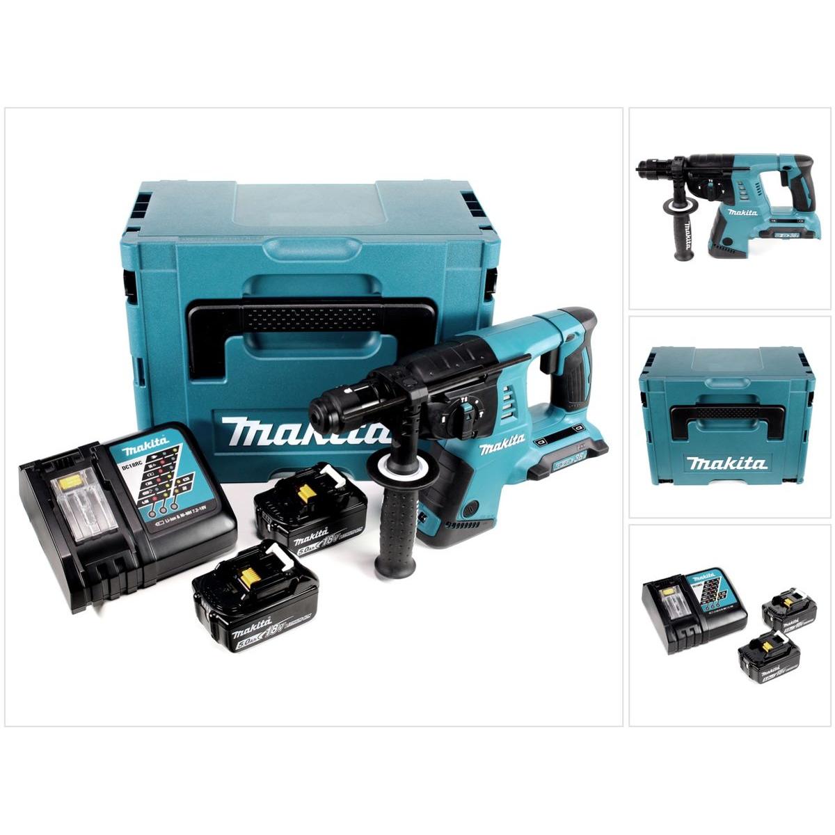 Thumbnail - Makita, Bohrmaschine + Akkuschrauber, DHR 264 (Akkubetrieb)