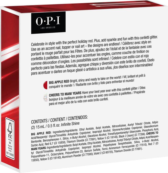 Produktbild OPI Holiday 2021 Infinite Shine Duo (Silber, Glitter, Blau, Rosa, Rot, Farblack)