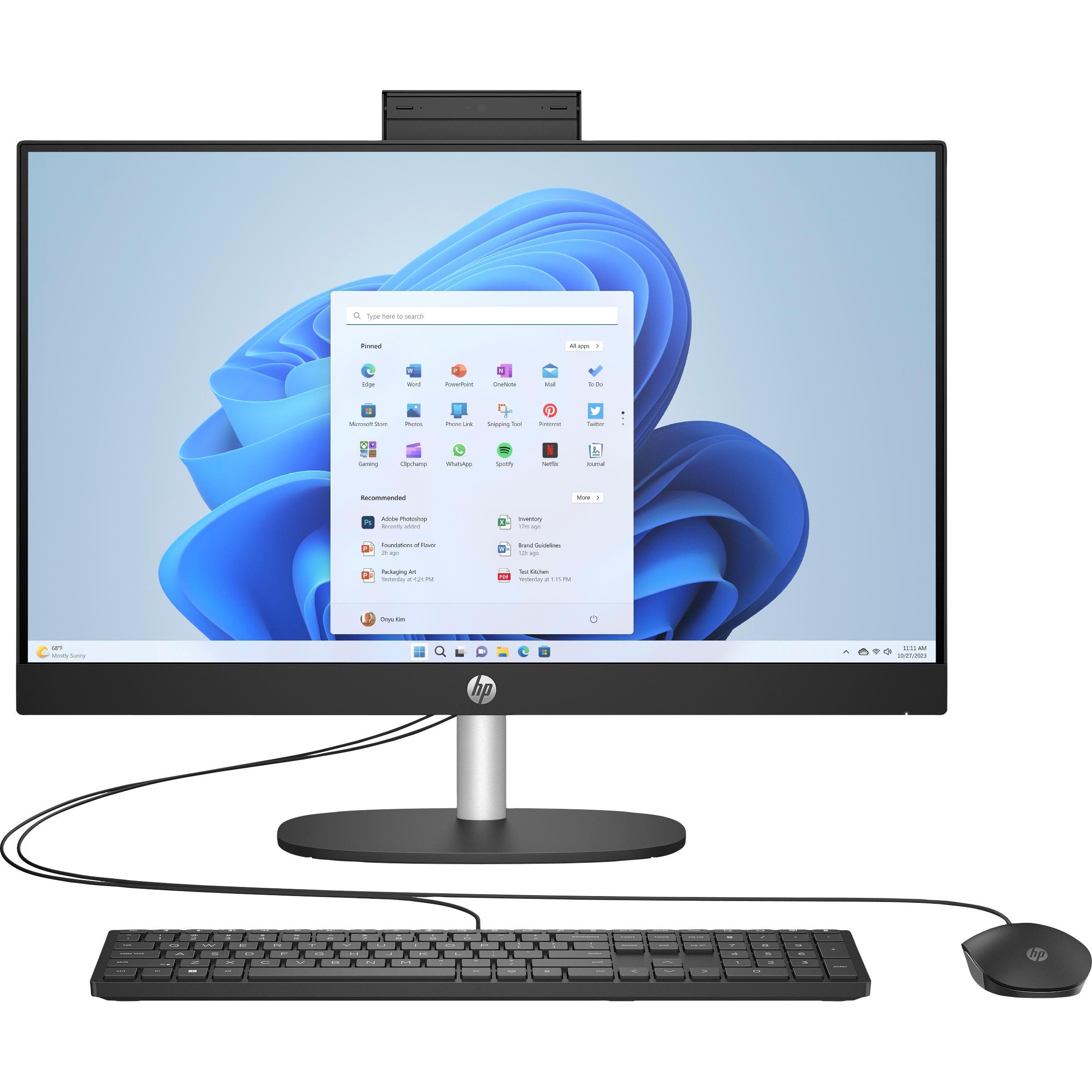 HP 24-cr0007ss (AMD Ryzen 5 7520U, 16 GB, 512 GB, AMD Radeon Graphics), PC, Weiss