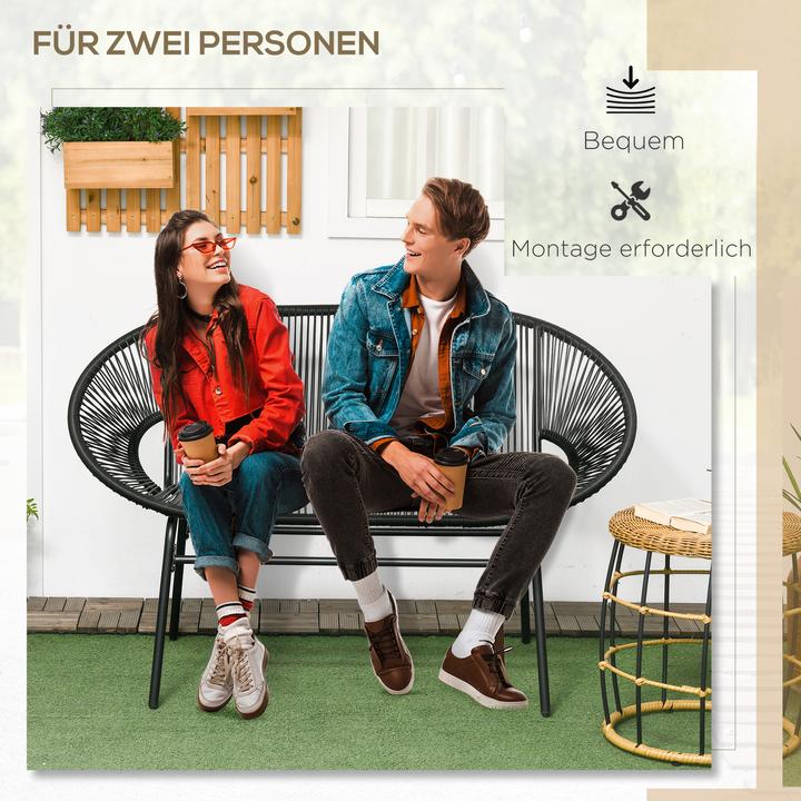 Immagine prodotto Outsunny Panca da giardino in vimini