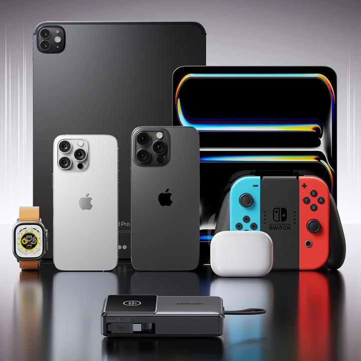 Image du produit Joyroom 22.5W Powerbank 10000mAh Fast Charging with built-in Retractable Cable (10000 mAh, 22.50 W, 38.50 Wh)