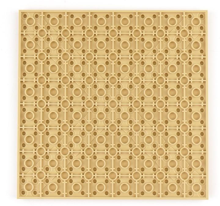 Actual product image LEGO 16x16 Building Plates tan Plates - Buildable on Both Sides - Tan 91405 Quantity 12x (91405, LEGO Accessories)