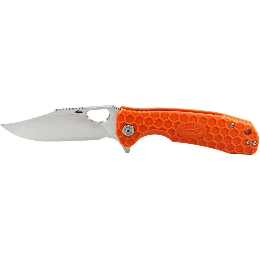 No Name, Mehrzweckmesser, Nóż Honigdachs Clippoint Gross Orange HB4068 (9.30 cm)