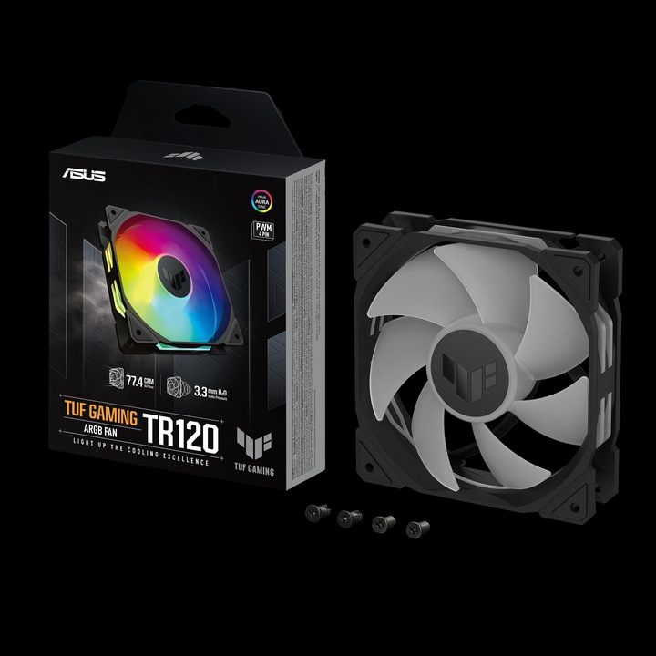 Actual product image ASUS Fan TUF GAMING TR120 FAN ARGB BLK (120 mm, 1 x)