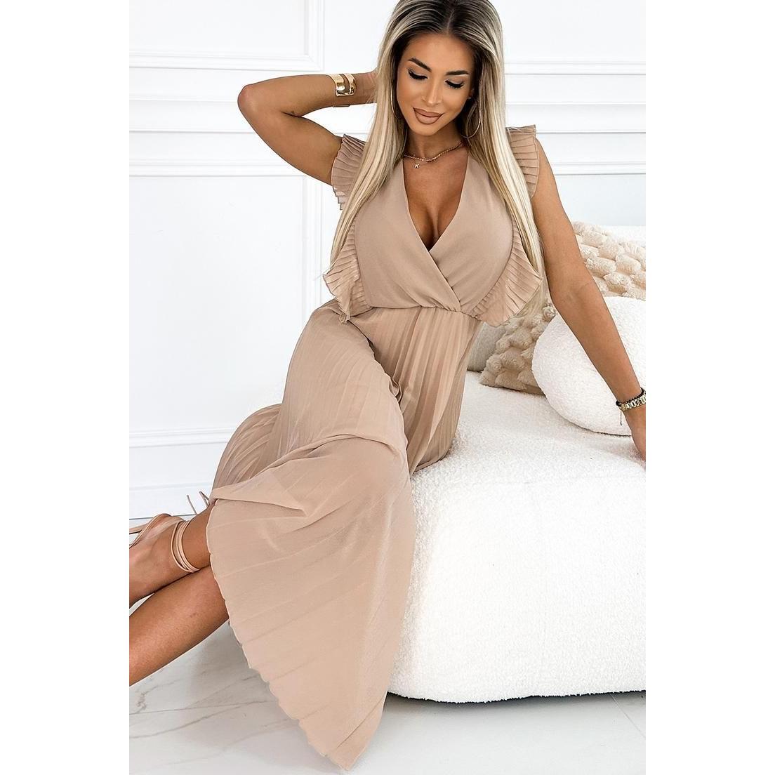 Thumbnail - Numoco, Damen, Kleider, Cocktailkleid model, Beige, (XXL)