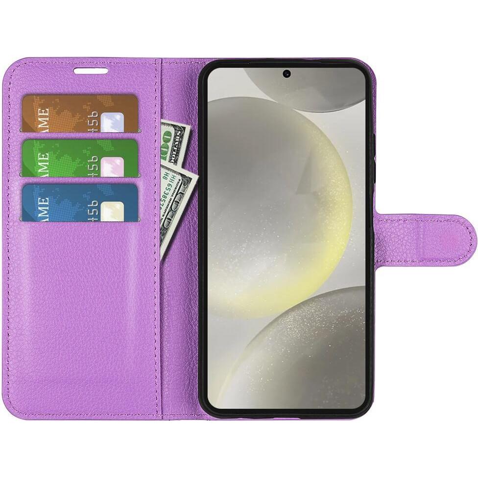 Thumbnail - Cover-Discount FE - Leder Etui Hülle (Samsung Galaxy S24 FE), Smartphone Hülle, Violett