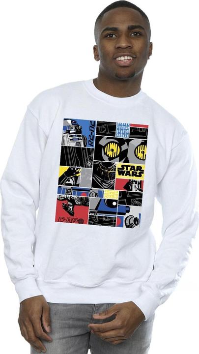 Actual product image Star Wars Mens Droid Montage Sweatshirt (L)