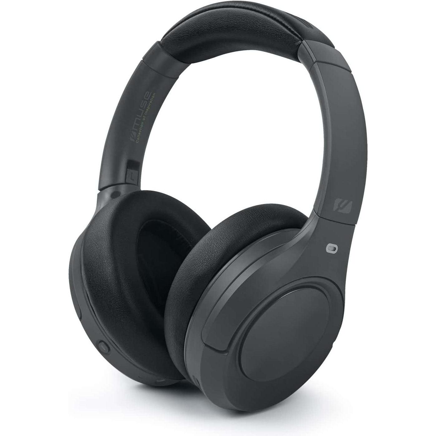 Muse M-295 Wireless headphones ANC, Black (ANC, 60 h, Kabellos), Kopfhörer, Schwarz