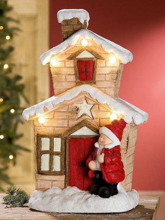 Gilde Maison d'hiver LED petit garçon