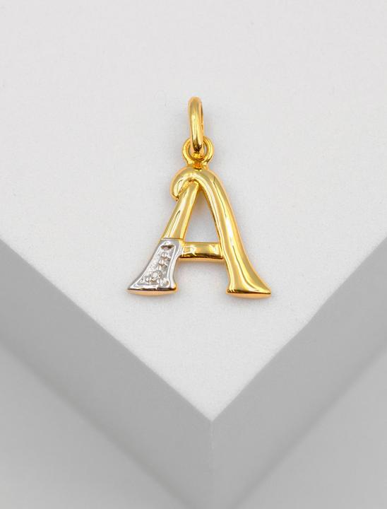Image du produit Muau Lettre (750, Or blanc, Or jaune 18 carats)