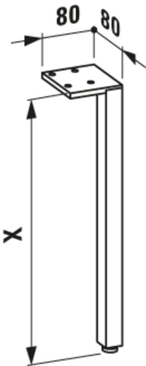 Immagine prodotto Laufen Set di piedistalli Case, per mobiletto H401601/2-H401621/2, altezza 385 mm, H4830980950041
