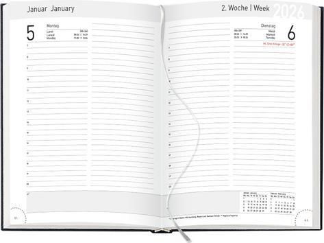 Produktbild Chef-Timer Premium schwarz 2026 (A5, 1 Tag / 1 Seite)