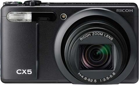 RICOH CX5, 10MPixel, zoom WW 10,7x, filmati HD, nero (1/2,3'')