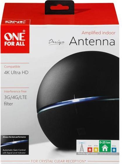 Image du produit One for All DVB-T 4K BALL Design SV 9494 (Antenne d'intérieur, DVB-T / -T2)