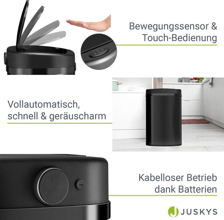 Image du produit Juskys Poubelle automatique avec capteur (50 l)