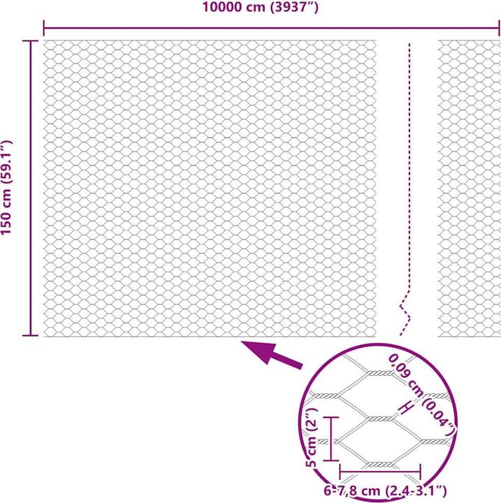 Produktbild vidaXL Hexagonzaun