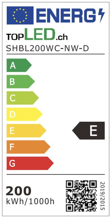 Energie-Label TL Highbay LED Hallenstrahler 200W 4000K 24000 Lumen IP65 DALI (24000 lm)