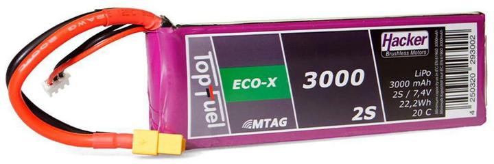 Produktbild Hacker LiPo Pack TF ECO-X 3000mAh 2S MTAG (7.40 V, 3000 mAh)
