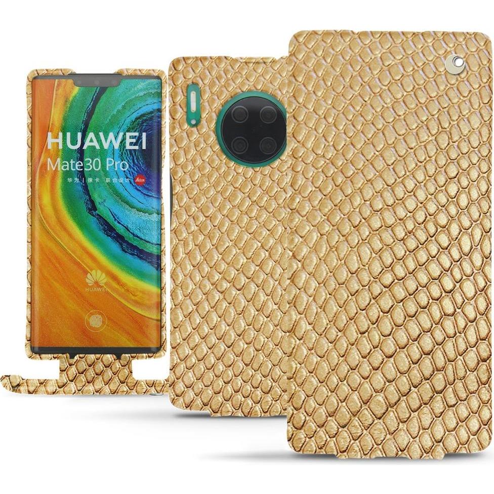 Noreve Lederschutzhülle vertikal (Huawei Mate 30 Pro), Smartphone Hülle, Beige