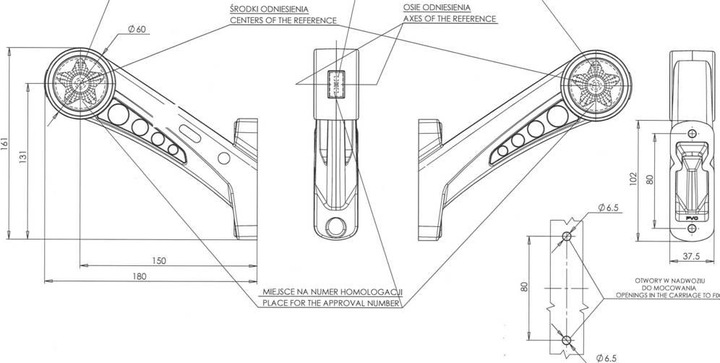 Actual product image WAS LED marker light Star rubber arm