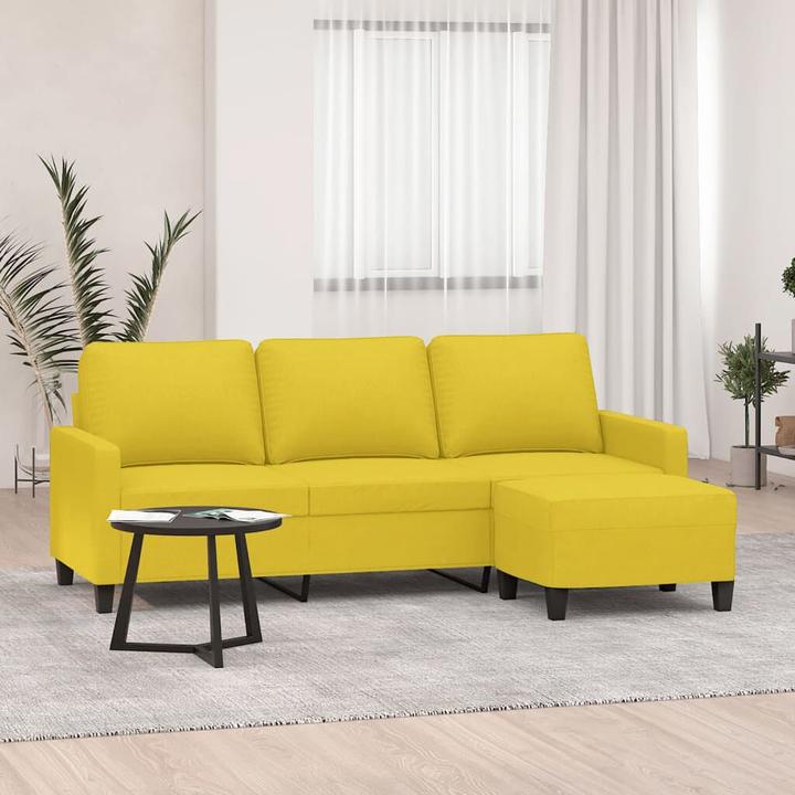 Produktbild vidaXL 3-Sitzer-Sofa mit Hocker (3-Sitzer)