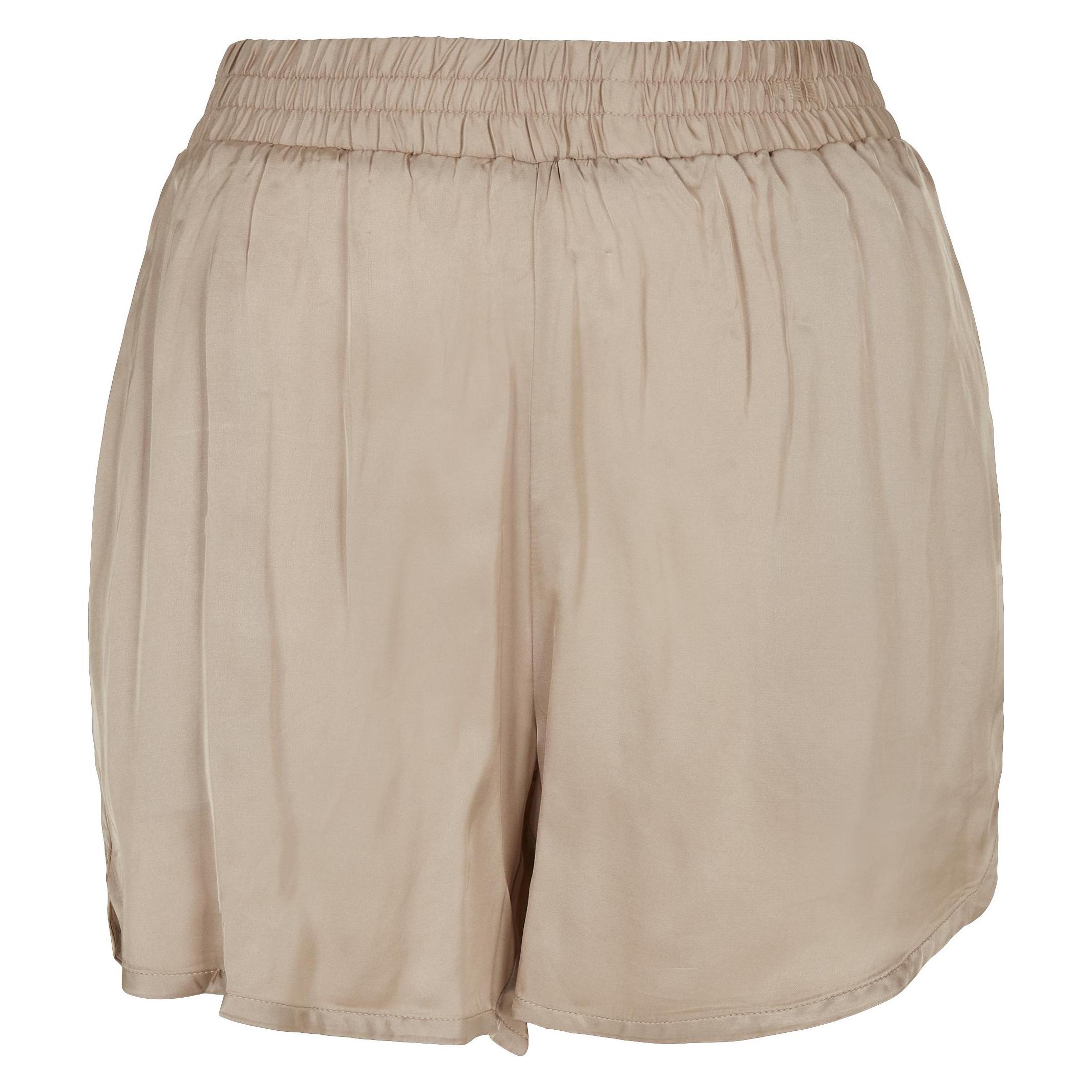 Urban Classics, Unisex, Shorts, Ladies Viscose Satin Resort Shorts - 17068, Beige, (5XL)