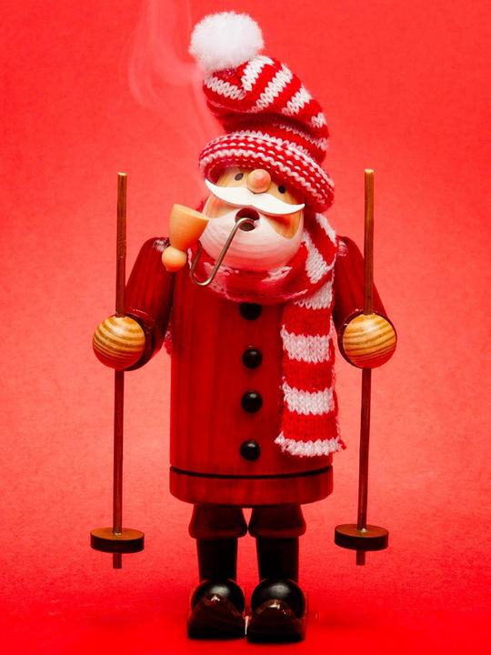 Produktbild Sikora Räuchermännchen Weihnachtsmann auf Skiern