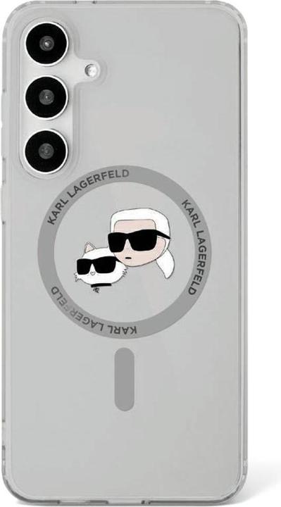Actual product image Karl Lagerfeld Etui Button Karl & Choupette Heads Printed Logo MagSafe Samsung Galaxy S25 Plus czarn (Samsung Galaxy S25+)
