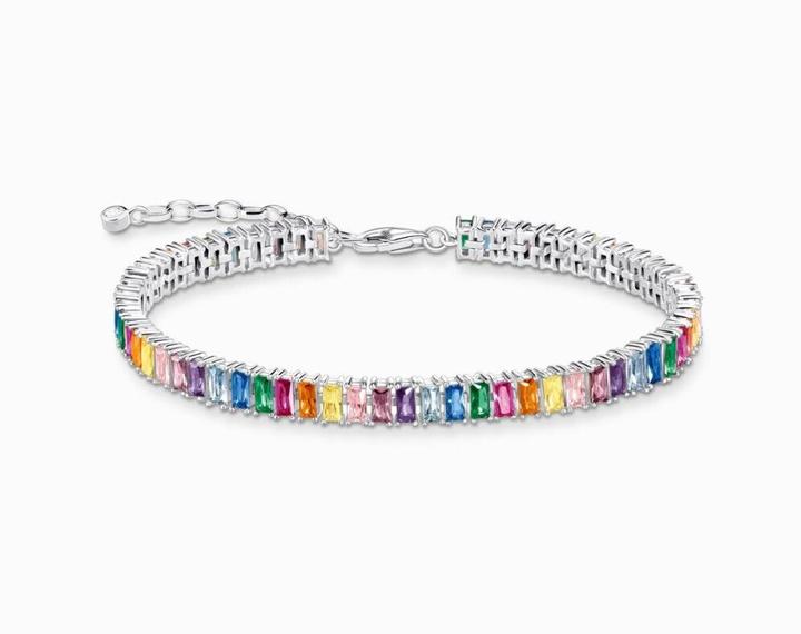 Produktbild Thomas Sabo Tennis-Armband bunte Steine silber (19 cm, 925er Silber)