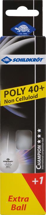 Immagine prodotto Donic Schildkröt Pallone Donic-Schildkroet TT 3 stelle CHAMPION POLY 40+, bianco (4 pz.)