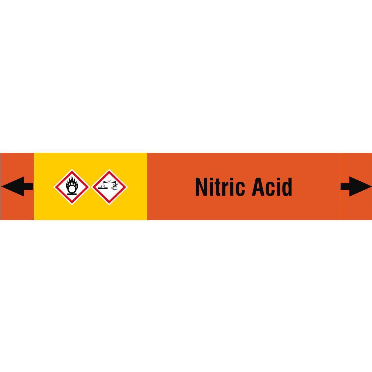 Brady, Etiketten, ISO 20560 Pipe Markers - Acids