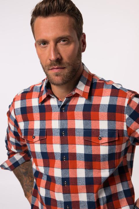 Produktbild JP1880 JP 1880 Karo-Flanellhemd, Langarm, Kentkragen, Modern Fit (4XL)