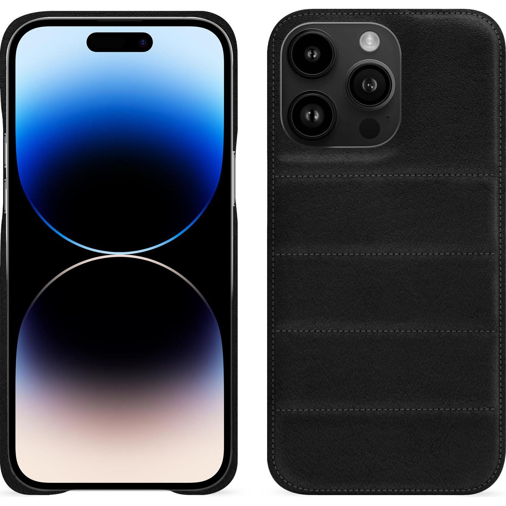 Noreve Lederschutzhülle (Apple iPhone 15 Pro Max), Smartphone Hülle, Schwarz
