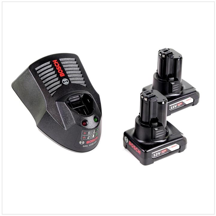 Produktbild Bosch Professional Bosch Starter-Set 12V mit 2x 6,0Ah Akkus + Schnellladegerät (12 V)