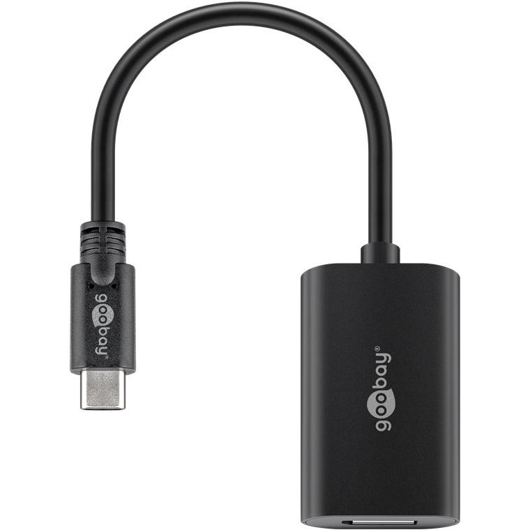 Goobay USB-C™-auf-DisplayPort™-Adapter (20 cm), Adattatore dati + video, Nero