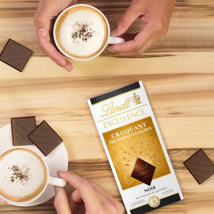Immagine prodotto Lindt Excellence Dark con pezzi di wafer (100 g)