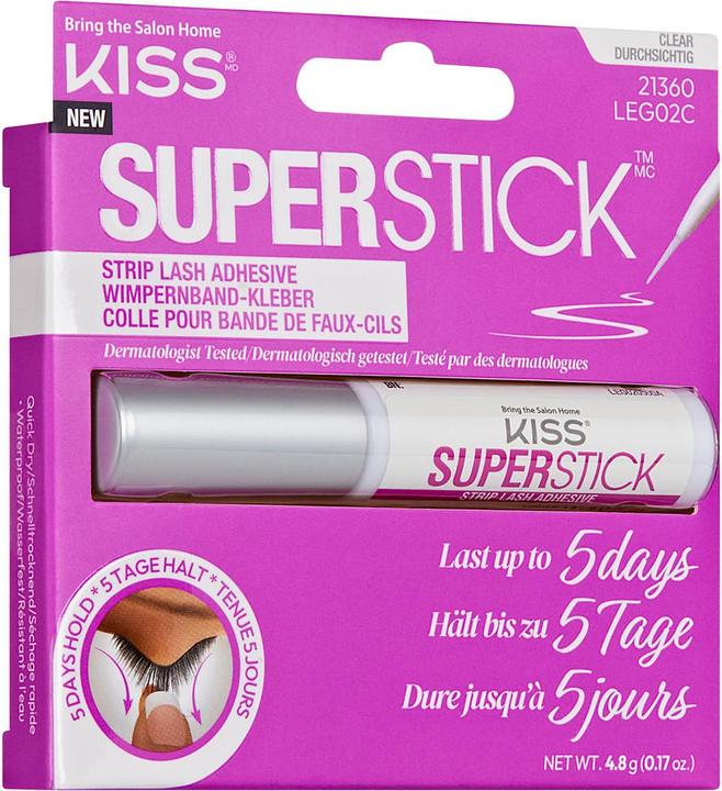 Produktbild KISS Super Stick 5-Day Extended Wear Strip Lash Adhesive - 4.8g Clear (Wimpernkleber)