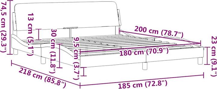 Produktbild vidaXL Bettgestell (180 x 200 cm)