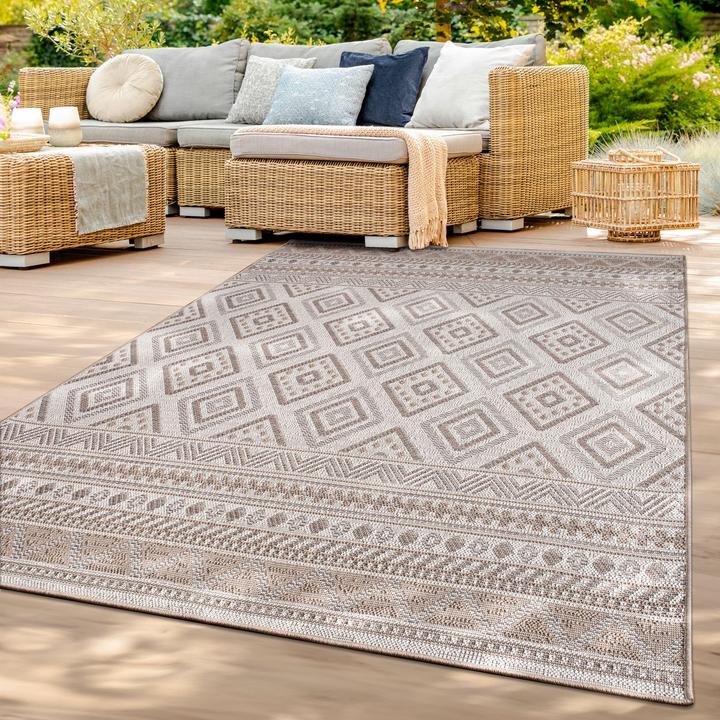 Produktbild TT Home In-& Outdoor Teppich Wetterfest Balkon Küche Wohnzimmerteppich