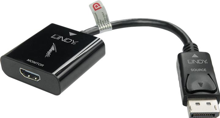 Produktbild Lindy DisplayPort 1.2 an HDMI 4K60 Adapter (HDMI, 15 cm)