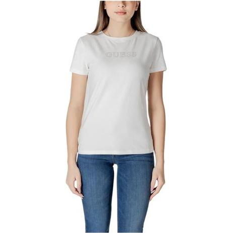 Guess, Donne, Maglietta, Damen T-Shirt Briana T-Shirt Ecru, (S)