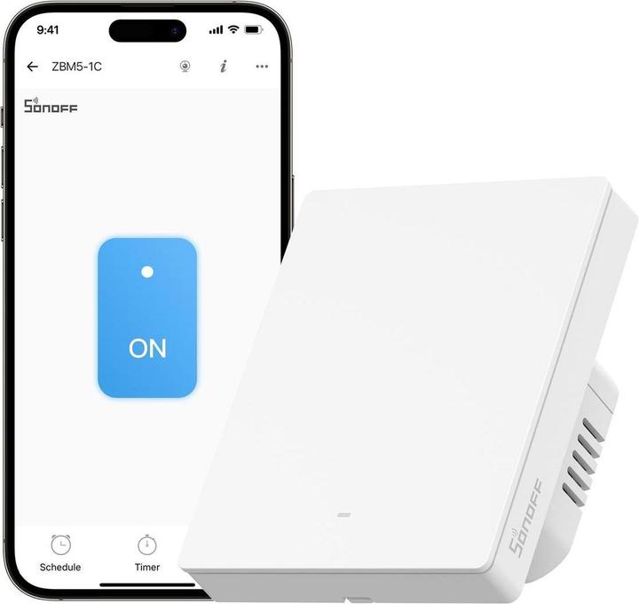 Image du produit Sonoff ZBM5-1C-80W (1-channel) Zigbee smart touch wall switch