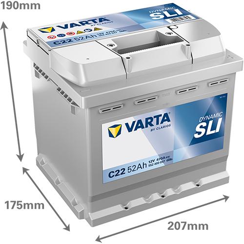 Immagine prodotto Varta Blu dinamico C22 (12 V, 52 Ah, 470 A)
