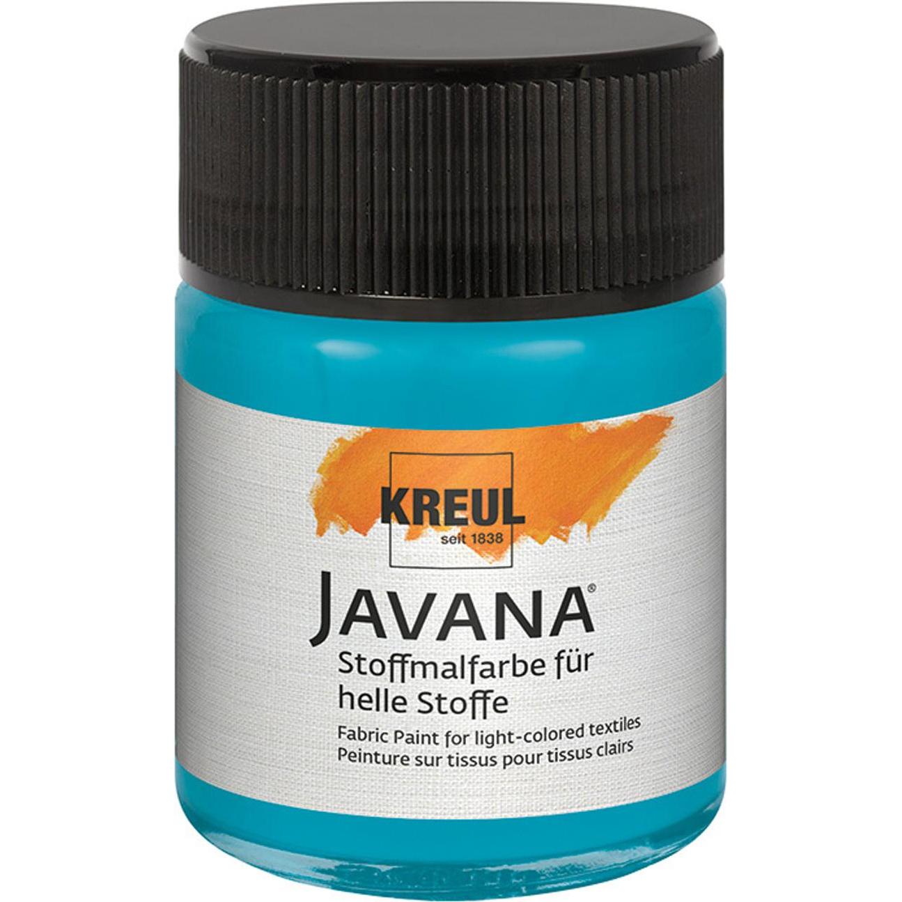 Thumbnail - Kreul, Künstlerfarbe + Bastelfarbe, Javana Stoffmalfarbe für helle Stoffe, 50 ml (Türkisblau, 50 ml)