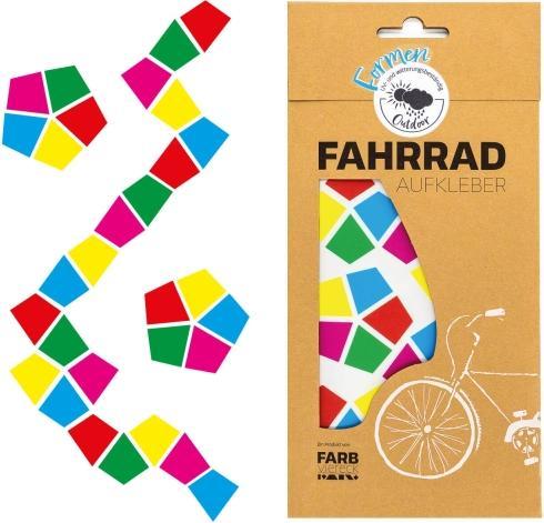 Farbviereck Dragon squares small colourful motifs stickers / labels