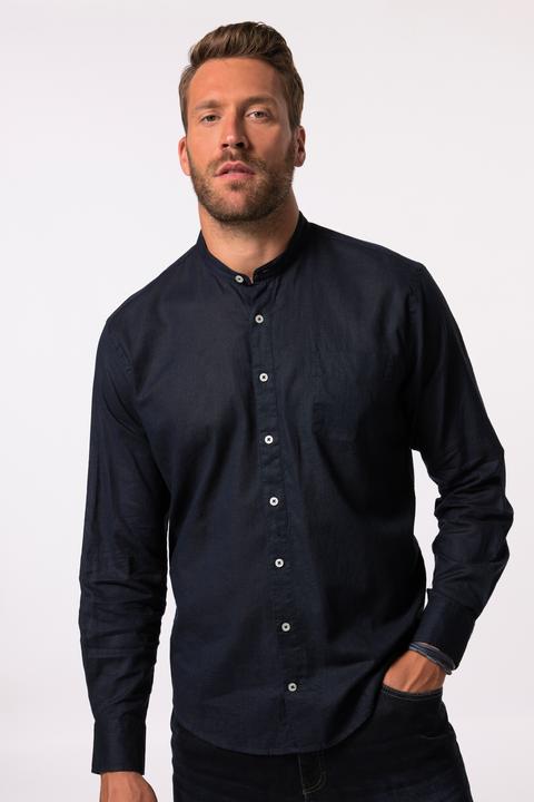 Produktbild JP1880 Hemd, Langarm, Leinenmix, Stehkragen, Modern Fit (L)