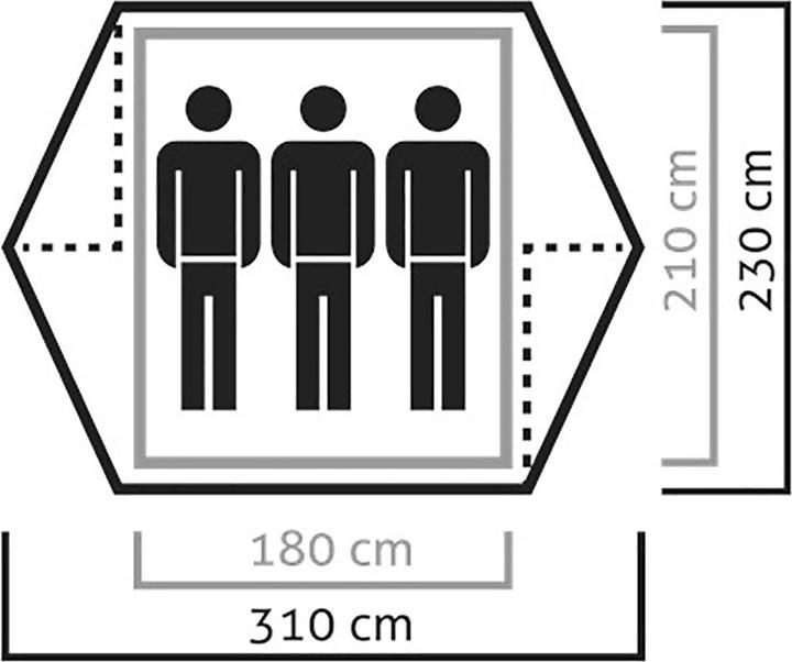 Actual product image Salewa Denali III (Dome tent, 3.37 kg, 3 persons)
