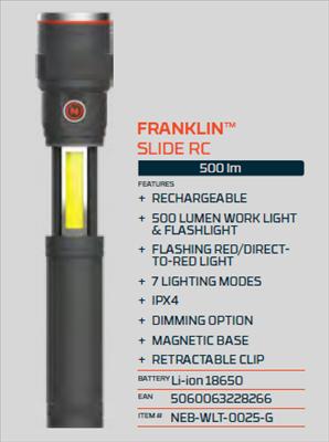 Actual product image Nebo Franklin Slide RC (19.80 cm, 500 lm)