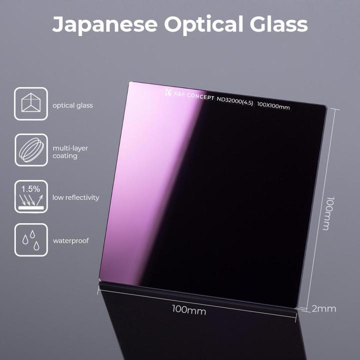 Actual product image K&F Concept Concept 100x100 ND32000 filter (100 mm, Neutral density filter, 100 mm)